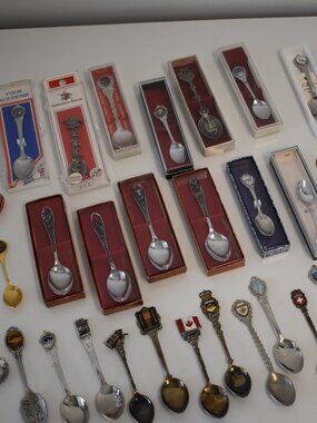 49 Vintage Mini Spoon Souvenir-Italy-Pewter-Silver Plated-Domestic/International